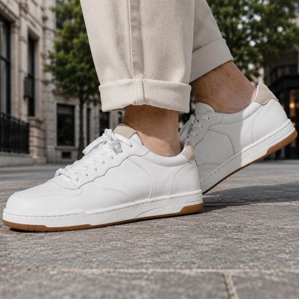 Madewell MWL Court Sneakers White Leather Quiet luxury blokecore